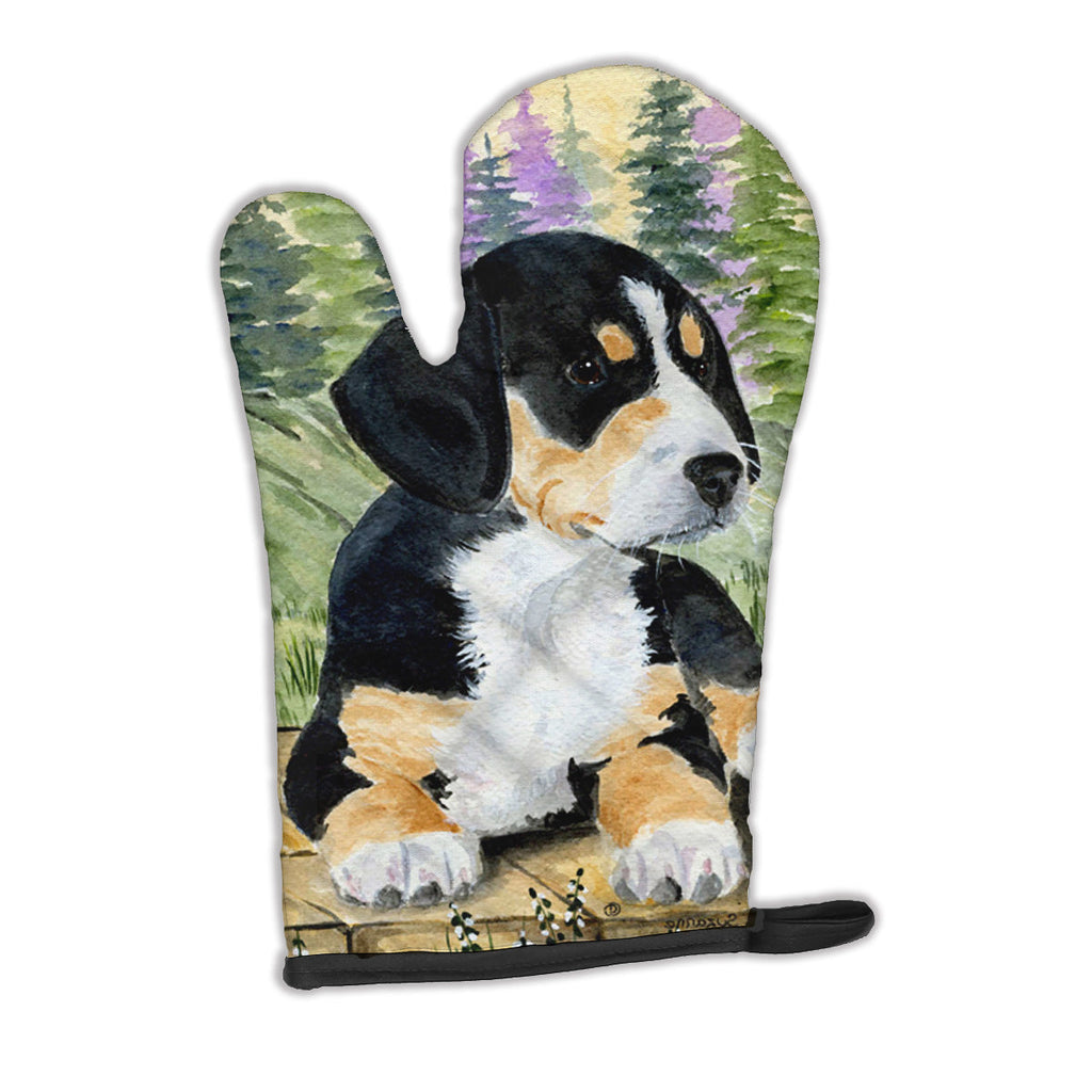 Entlebucher Mountain Dog Oven Mitt Heat Resistant Thick Oven Mitt for Hot Pans and Oven, Kitchen Mitt Protect Hands, Cooking Baking Glove