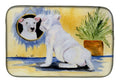 Bull Terrier Dish Drying Mat Absorbent Dish Drying Mat Pad for Kitchen Counter Dish Drainer Mat for Countertop, 14 x 21", Multicolor