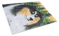 Sheltie Cutting Board Tempered Glass Kitchen Cutting Surface, Heat Resistant Chopping, Non-Slip Feet, Food Prep & Serving