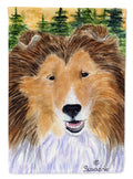 Sheltie House Flag 28x40 Porch Sleeve Pole Decorative Outside Yard Banner Artwork Wall Hanging, Polyester