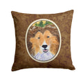 Sheltie Decorative Throw Pillow 14x14 Indoor Outdoor Accent Cushion, Fabric Cover with Insert for Sofa, Bed, Porch & Living Room