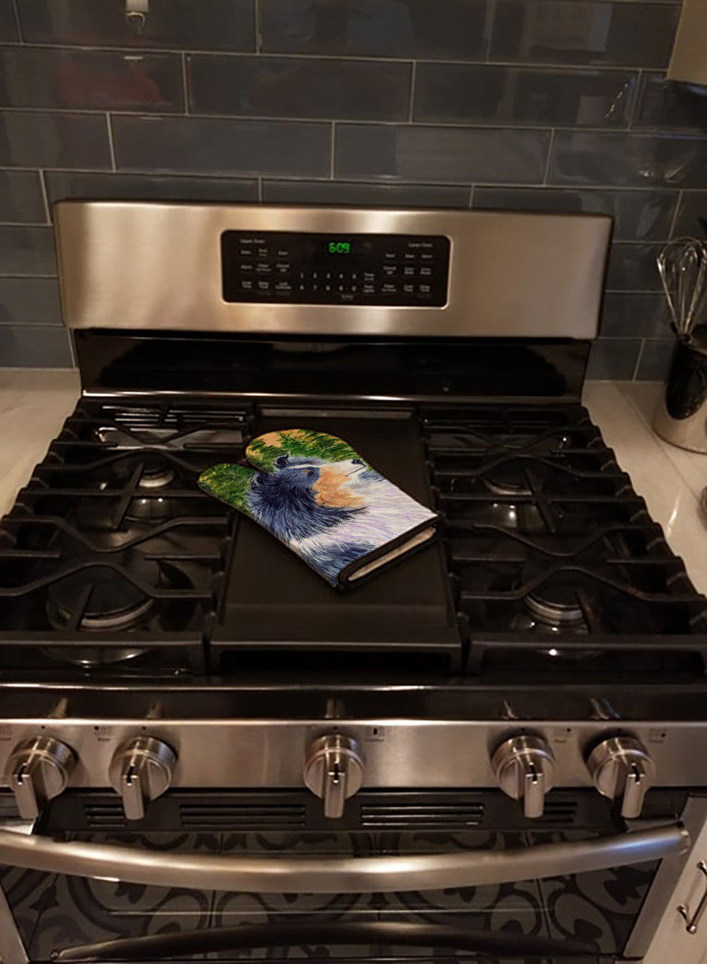 Sheltie Oven Mitt Heat Resistant Thick Oven Mitt for Hot Pans and Oven, Kitchen Mitt Protect Hands, Cooking Baking Glove