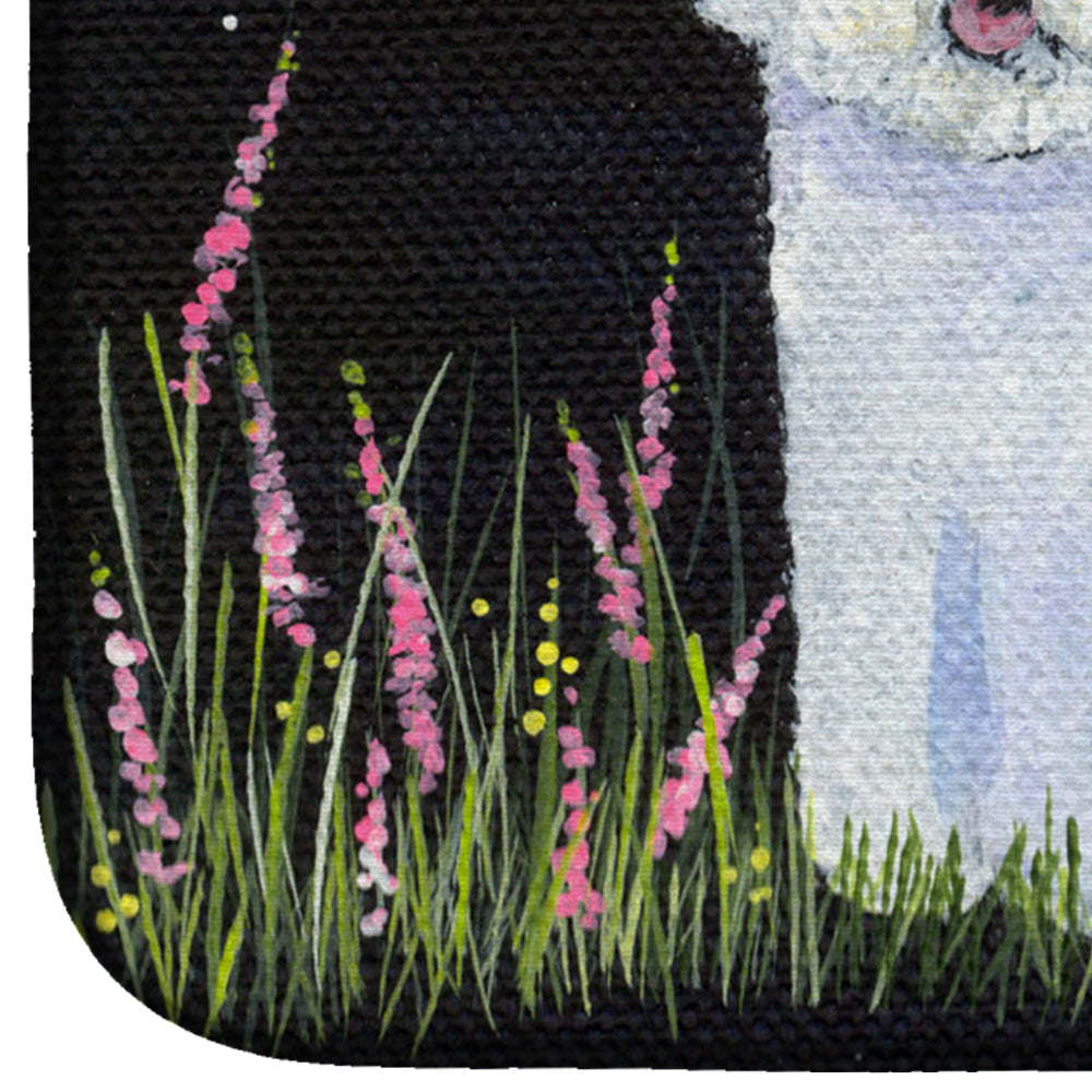 Bichon Frise Dish Drying Mat Absorbent Dish Drying Mat Pad for Kitchen Counter Dish Drainer Mat for Countertop, 14 x 21", Multicolor