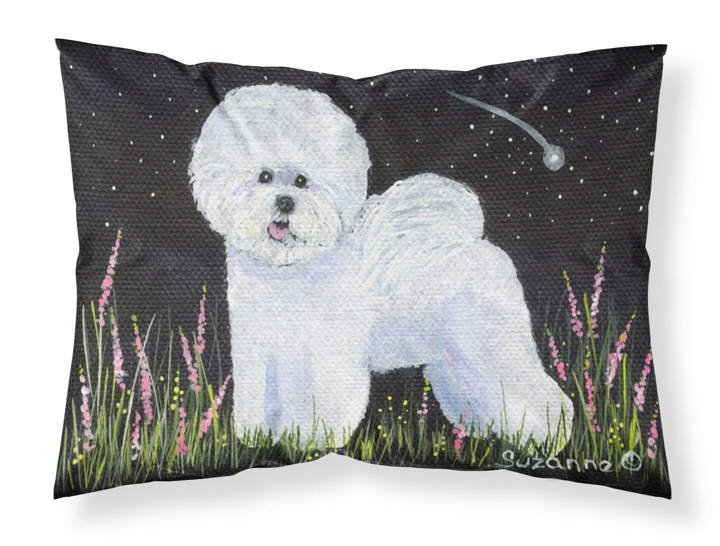 Bichon Frise Standard Pillowcase Lightweight Super Soft Easy Care Decorative Artwork Pillowcase, Standard