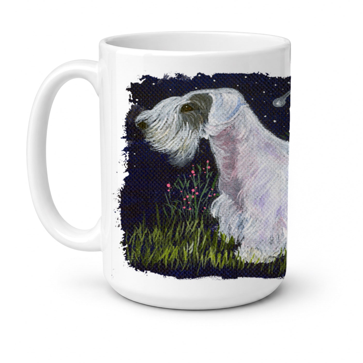Sealyham Terrier Ceramic Coffee Mug 15 oz Decorative Large C Handle Mug Cup for Tea, Cocoa Hot Chocolate