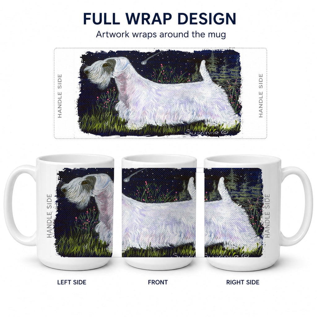 Sealyham Terrier Ceramic Coffee Mug 15 oz Decorative Large C Handle Mug Cup for Tea, Cocoa Hot Chocolate