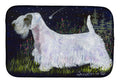 Sealyham Terrier Dish Drying Mat Absorbent Dish Drying Mat Pad for Kitchen Counter Dish Drainer Mat for Countertop, 14 x 21", Multicolor