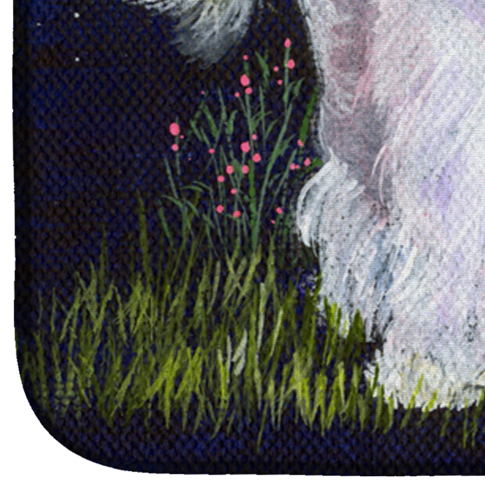 Sealyham Terrier Dish Drying Mat Absorbent Dish Drying Mat Pad for Kitchen Counter Dish Drainer Mat for Countertop, 14 x 21", Multicolor