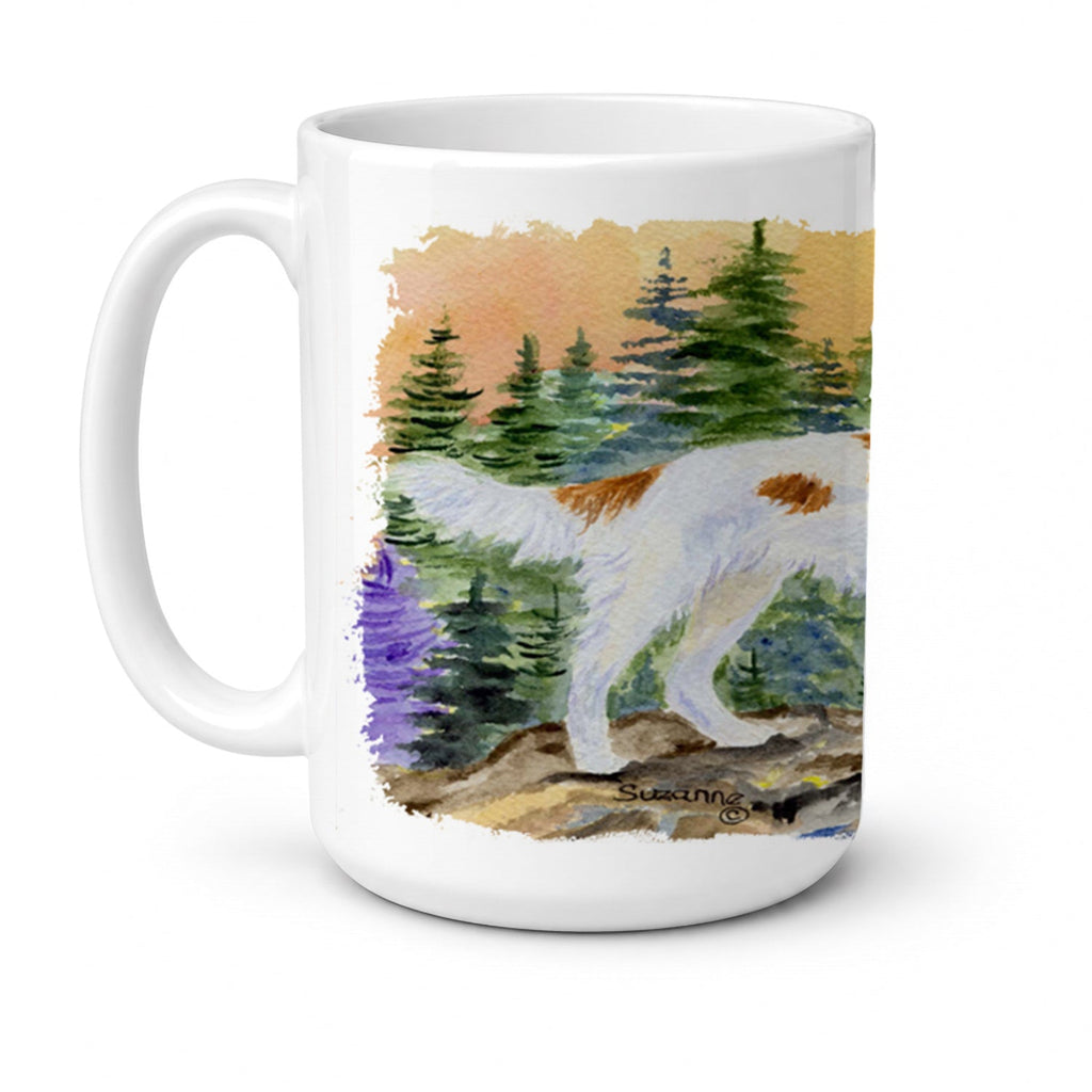 Setter Ceramic Coffee Mug 15 oz Decorative Large C Handle Mug Cup for Tea, Cocoa Hot Chocolate