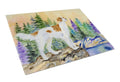 Setter Cutting Board Tempered Glass Kitchen Cutting Surface, Heat Resistant Chopping, Non-Slip Feet, Food Prep & Serving