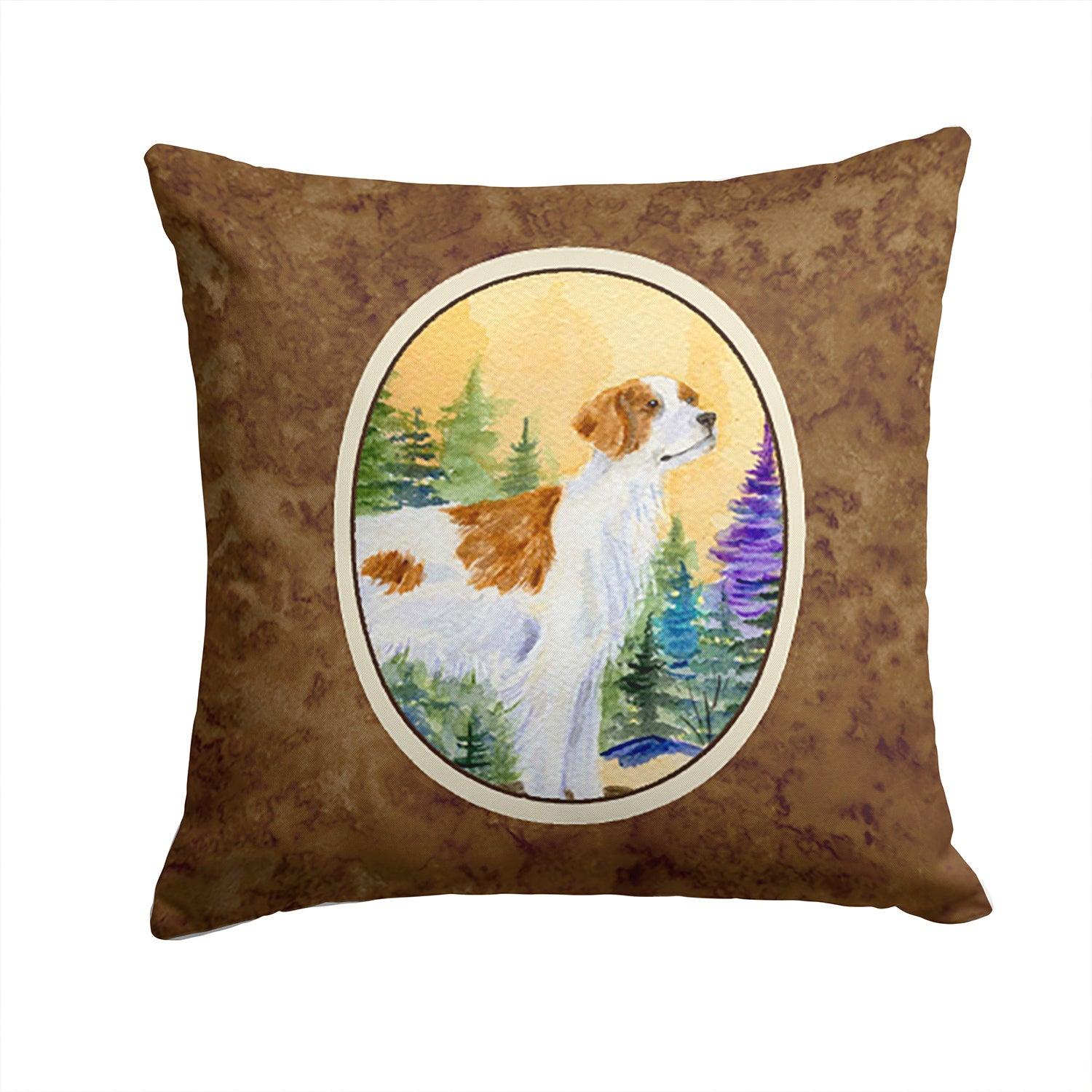 Setter Decorative Throw Pillow 14x14 Indoor Outdoor Accent Cushion, Fabric Cover with Insert for Sofa, Bed, Porch & Living Room