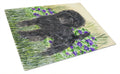 Affenpinscher Cutting Board Tempered Glass Kitchen Cutting Surface, Heat Resistant Chopping, Non-Slip Feet, Food Prep & Serving