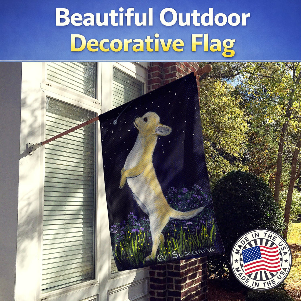 Chihuahua House Flag 28x40 Porch Sleeve Pole Decorative Outside Yard Banner Artwork Wall Hanging, Polyester