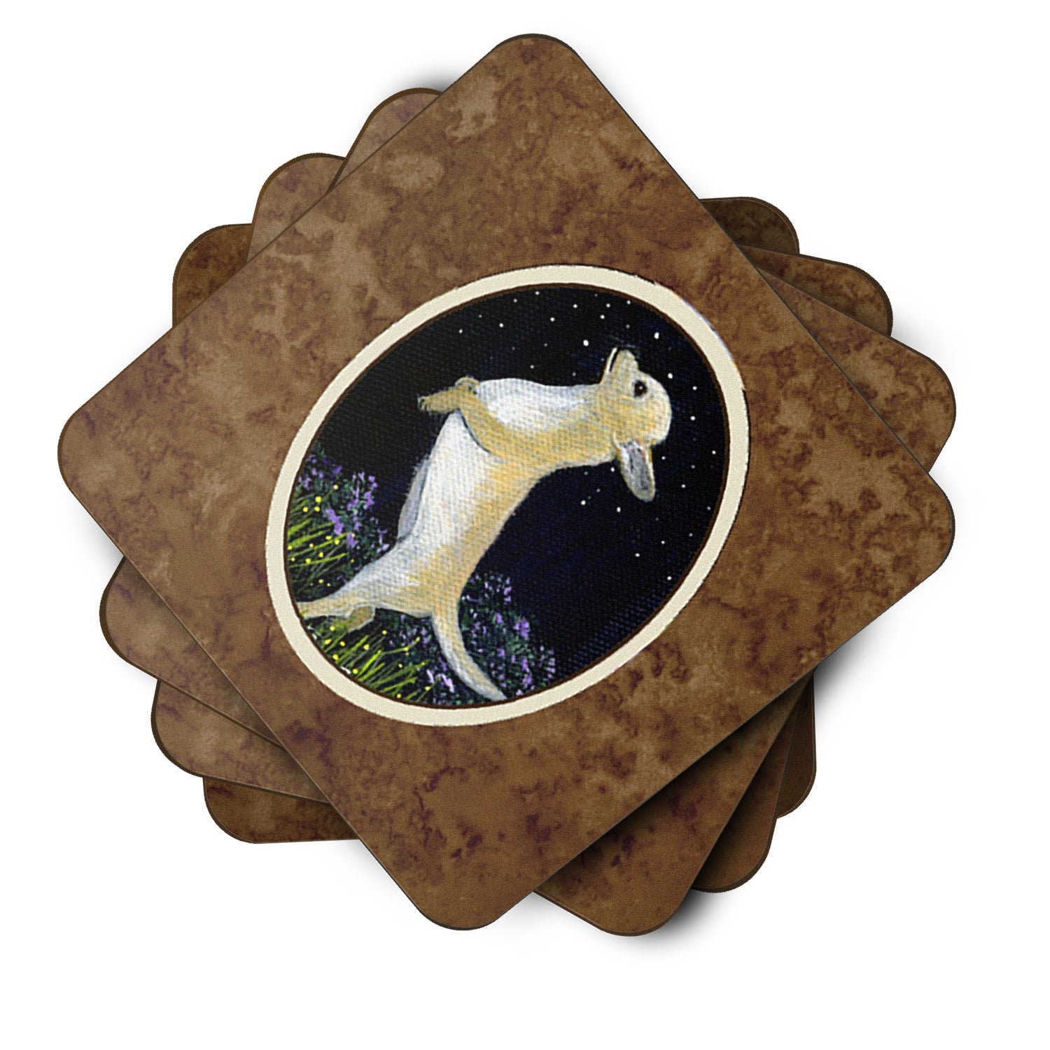 Chihuahua Foam Coasters Set of 4 Cup Coasters for Indoor Outdoor, Tabletop Protection, Anti Slip, Mouse pad Material