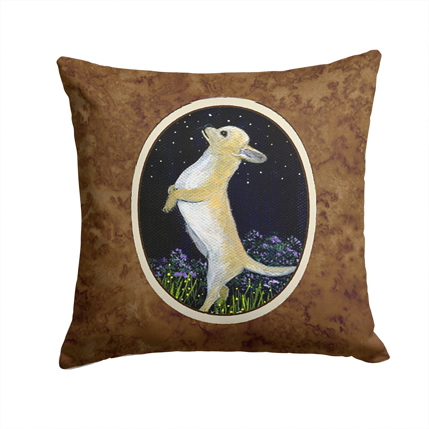 Chihuahua Decorative Throw Pillow 14x14 Indoor Outdoor Accent Cushion, Fabric Cover with Insert for Sofa, Bed, Porch & Living Room