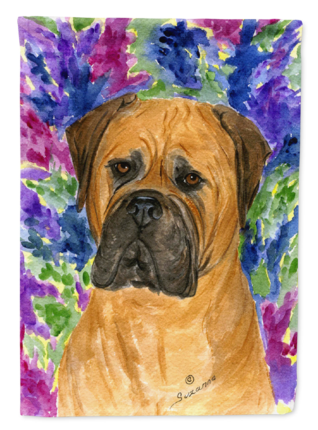 Bullmastiff House Flag 28x40 Porch Sleeve Pole Decorative Outside Yard Banner Artwork Wall Hanging, Polyester