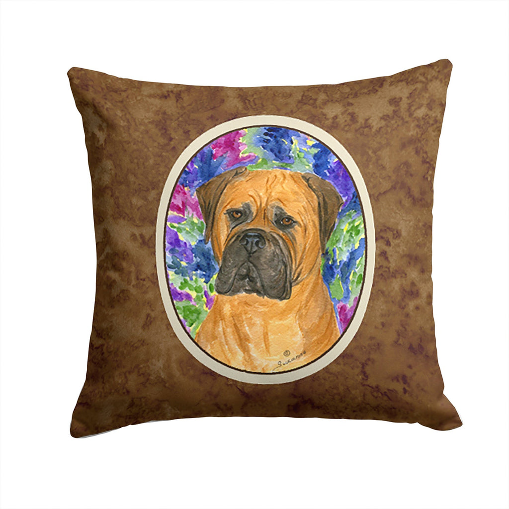 Bullmastiff Decorative Throw Pillow 14x14 Indoor Outdoor Accent Cushion, Fabric Cover with Insert for Sofa, Bed, Porch & Living Room