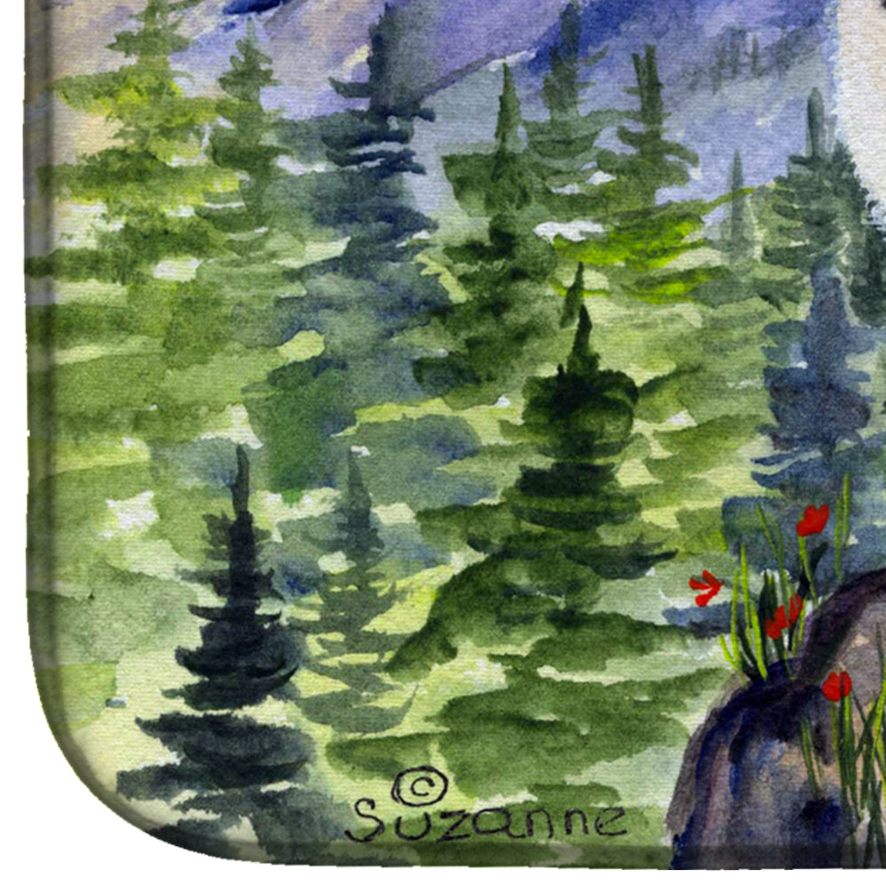 Alaskan Malamute Dish Drying Mat Absorbent Dish Drying Mat Pad for Kitchen Counter Dish Drainer Mat for Countertop, 14 x 21", Multicolor