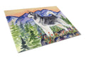 Alaskan Malamute Cutting Board Tempered Glass Kitchen Cutting Surface, Heat Resistant Chopping, Non-Slip Feet, Food Prep & Serving