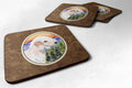 Bedlington Terrier Foam Coasters Set of 4 Cup Coasters for Indoor Outdoor, Tabletop Protection, Anti Slip, Mouse pad Material