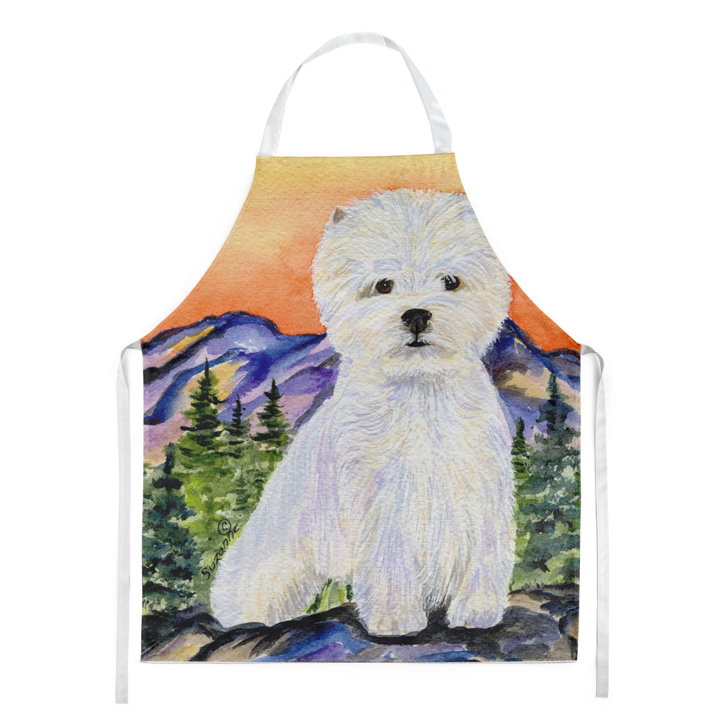 Westie Apron Cooking Kitchen Server Baking Crafts Gardening for Adult Women Men, Unisex, Large, Multicolor