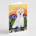 Westie Greeting Cards Pack of 8 Blank Cards with Envelopes Whimsical A7 Size 5x7