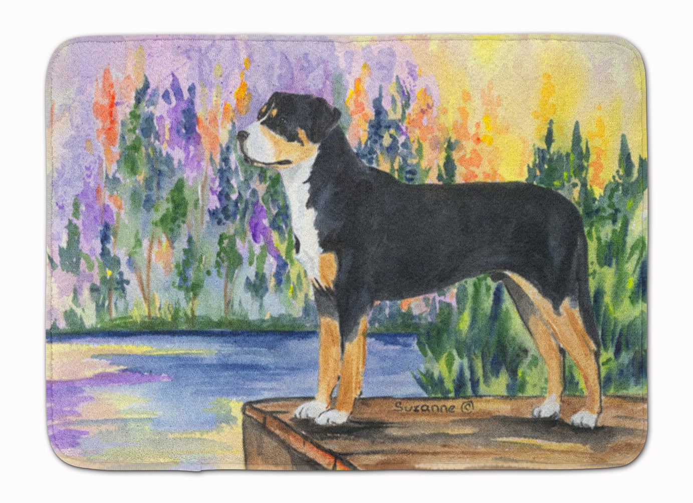Greater Swiss Mountain Dog Memory Foam Kitchen Mat Machine Washable Anti-Fatigue Cushion Comfort Bath or Kitchen Rug