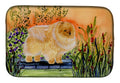Pomeranian Dish Drying Mat Absorbent Dish Drying Mat Pad for Kitchen Counter Dish Drainer Mat for Countertop, 14 x 21", Multicolor