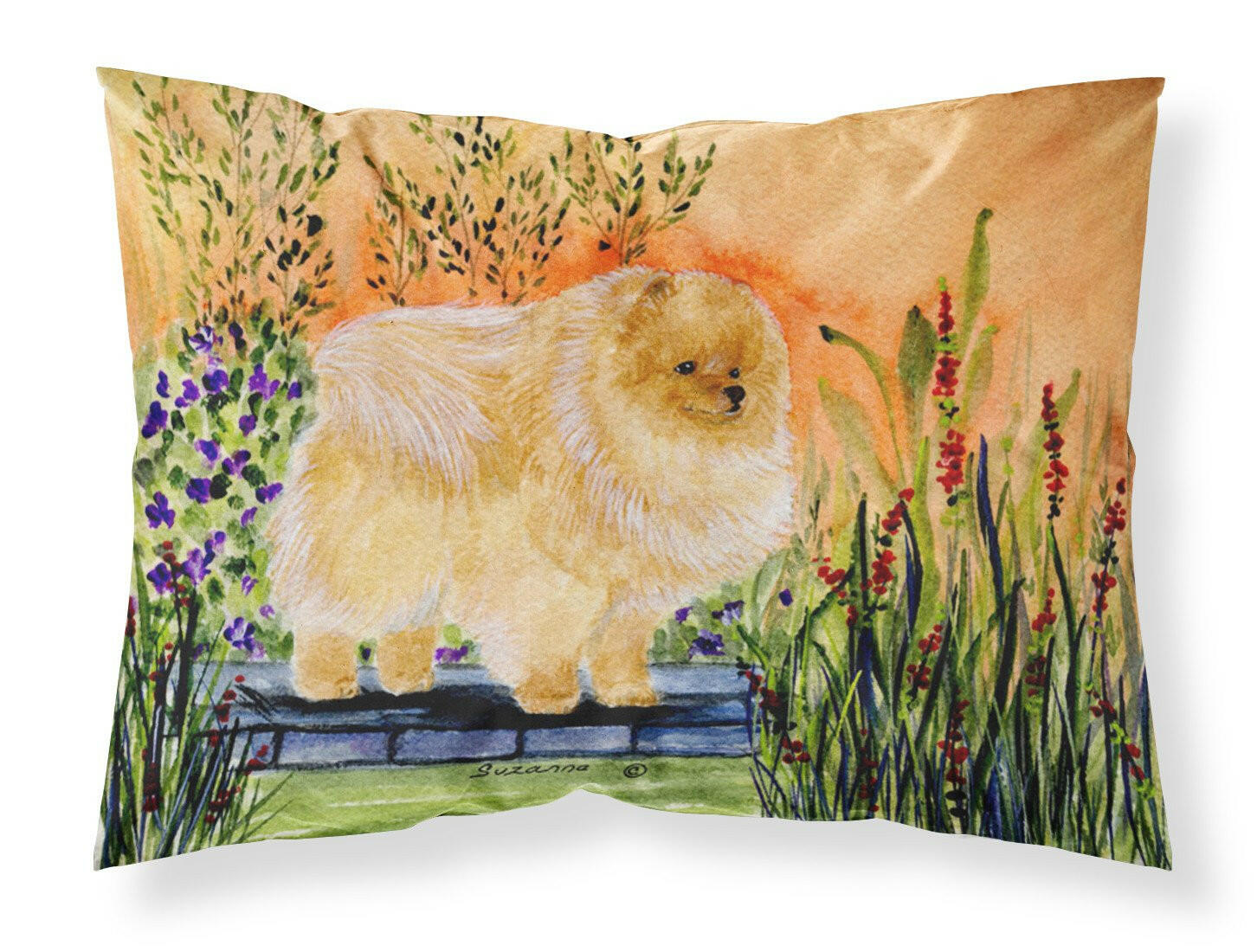 Pomeranian Standard Pillowcase Lightweight Super Soft Easy Care Decorative Artwork Pillowcase, Standard