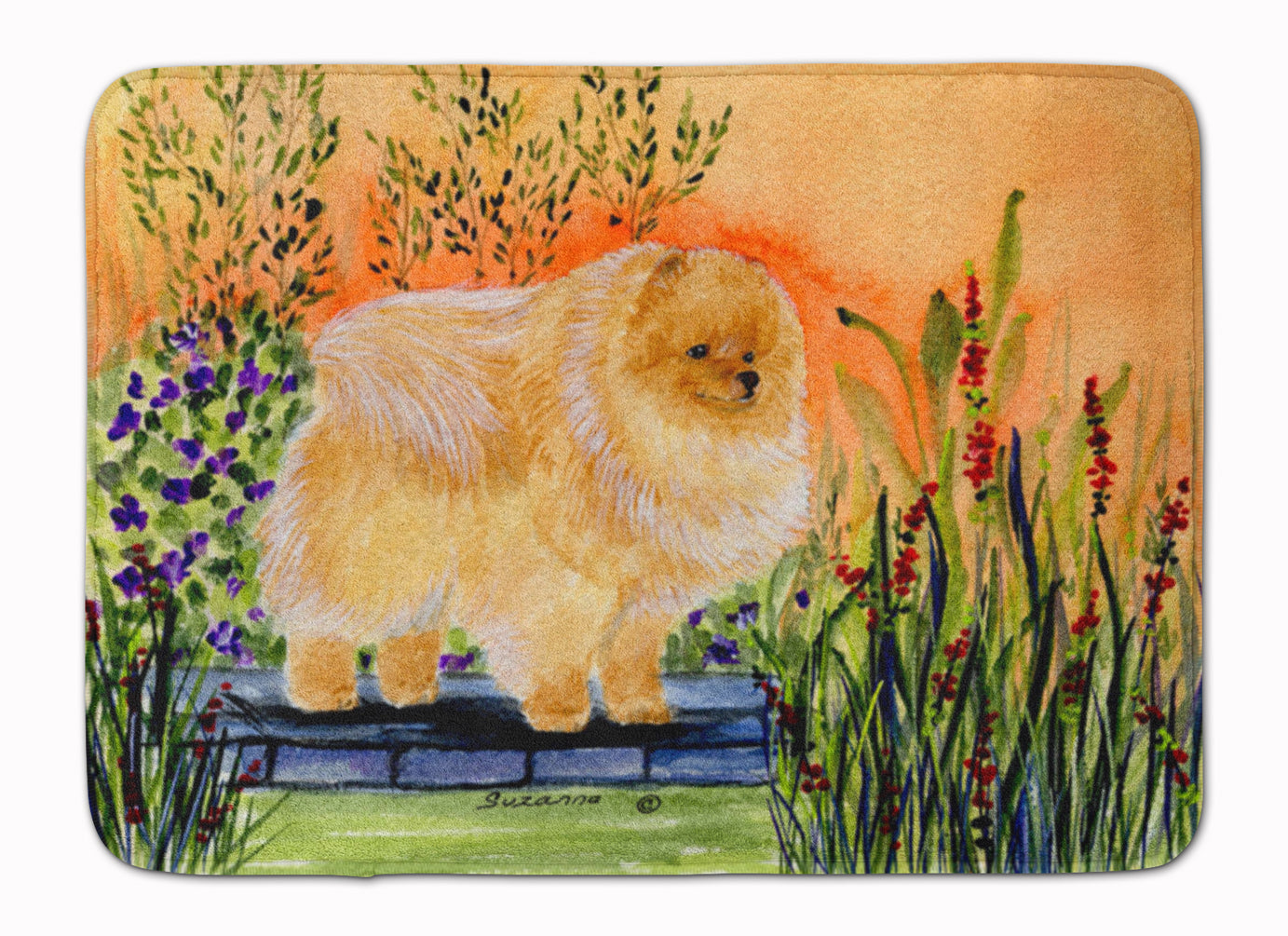 Pomeranian Memory Foam Kitchen Mat Machine Washable Anti-Fatigue Cushion Comfort Bath or Kitchen Rug