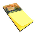 Pomeranian Watercolor Sticky Note Holder Refillable Dispenser Desk Accessory 3x3 Pad Gift