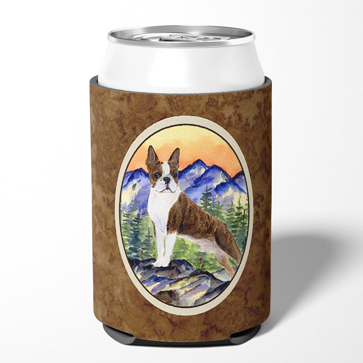 Boston Terrier Can or Bottle Hugger Cooler Sleeve for Standard 12 oz Cans, Insulated Foam Beer & Soda Can Hugger Reusable