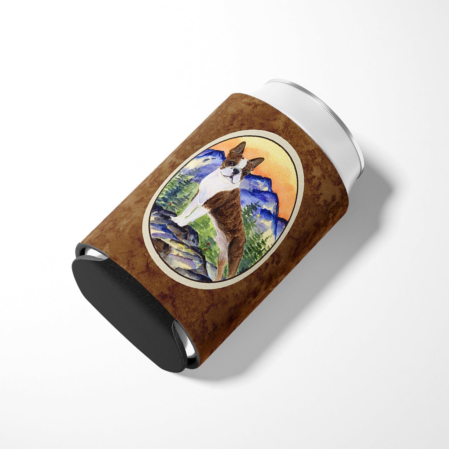 Boston Terrier Can or Bottle Hugger Cooler Sleeve for Standard 12 oz Cans, Insulated Foam Beer & Soda Can Hugger Reusable