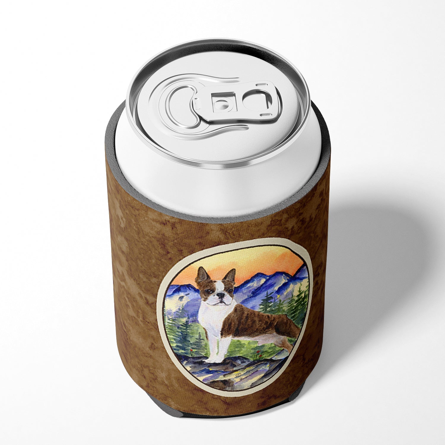 Boston Terrier Can or Bottle Hugger Cooler Sleeve for Standard 12 oz Cans, Insulated Foam Beer & Soda Can Hugger Reusable