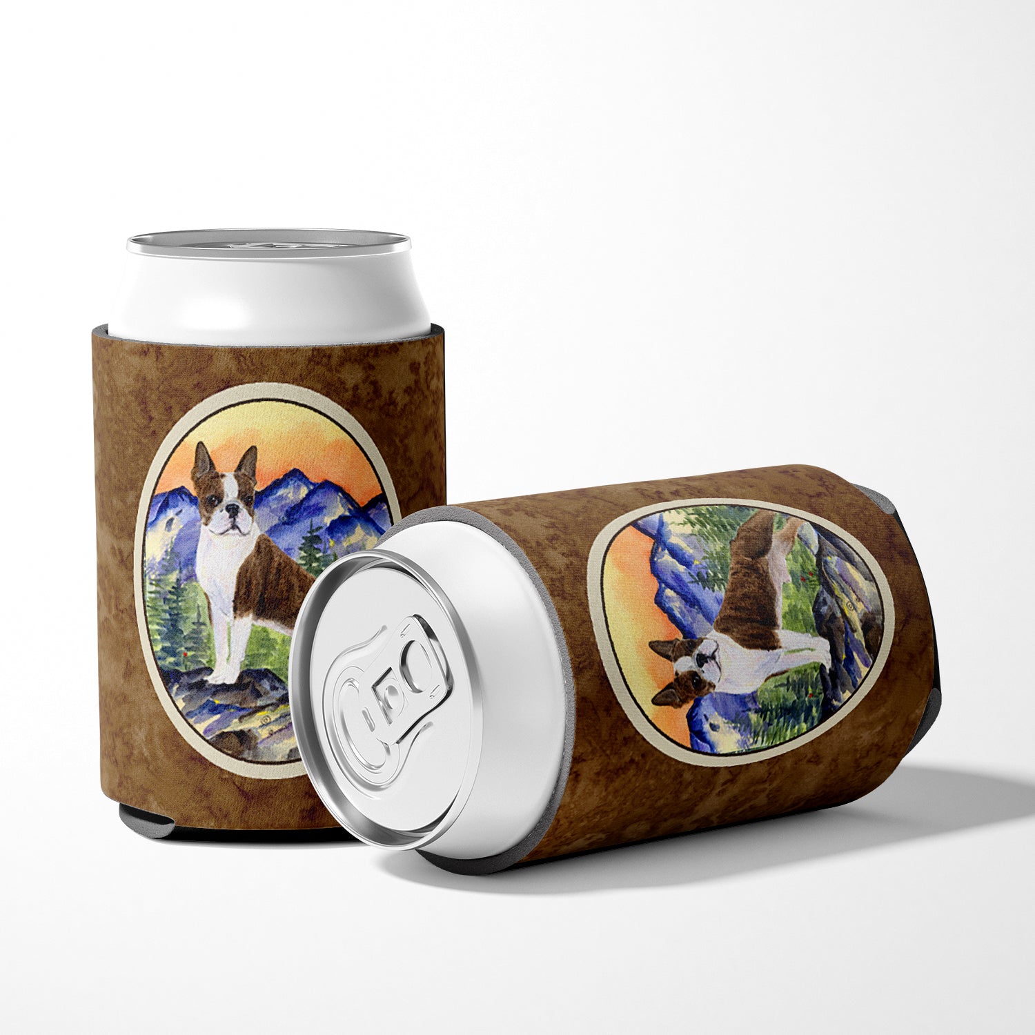 Boston Terrier Can or Bottle Hugger Cooler Sleeve for Standard 12 oz Cans, Insulated Foam Beer & Soda Can Hugger Reusable