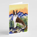 Boston Terrier Greeting Cards Pack of 8 Blank Cards with Envelopes Whimsical A7 Size 5x7
