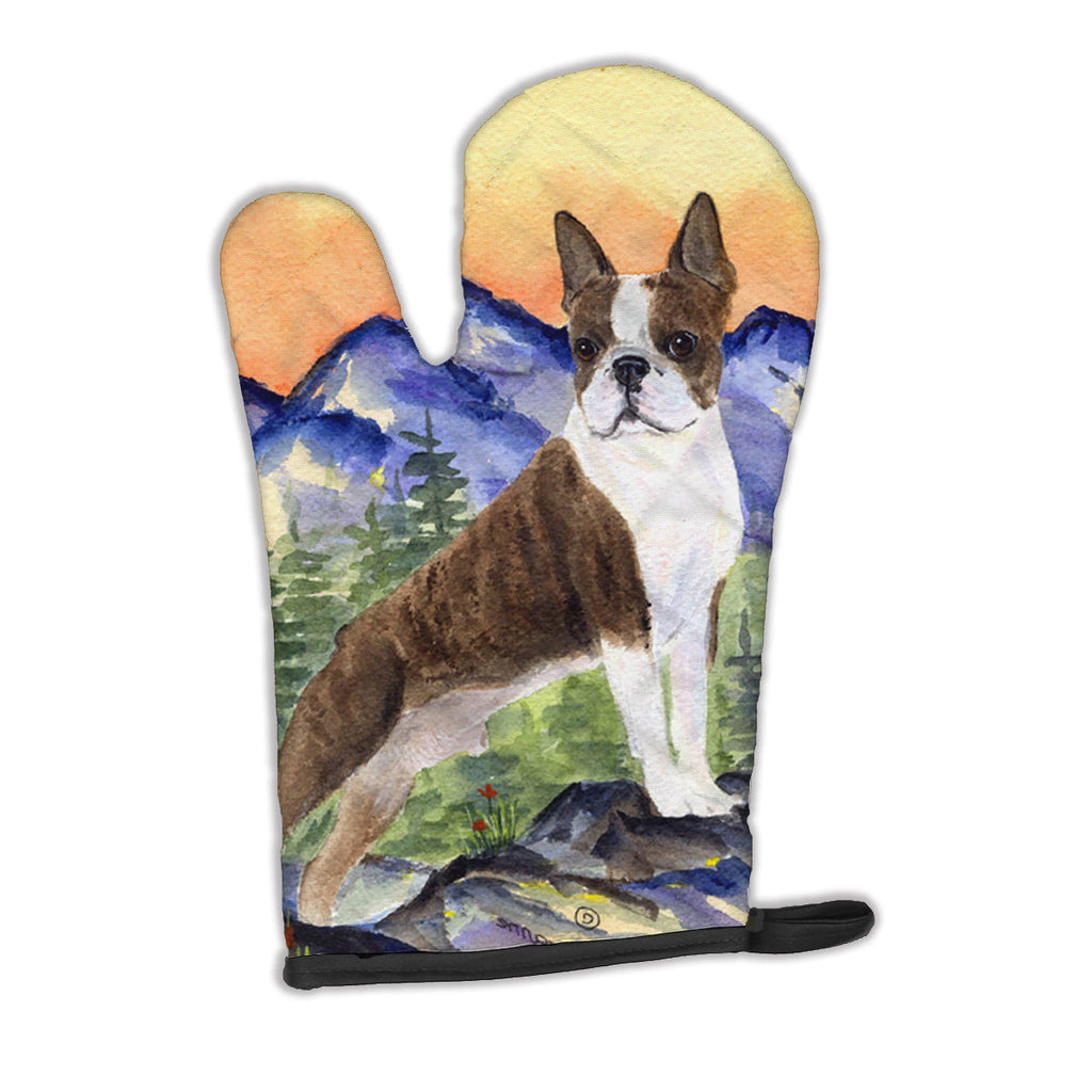 Boston Terrier Oven Mitt Heat Resistant Thick Oven Mitt for Hot Pans and Oven, Kitchen Mitt Protect Hands, Cooking Baking Glove
