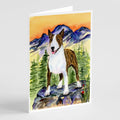Bull Terrier Greeting Cards Pack of 8 Blank Cards with Envelopes Whimsical A7 Size 5x7