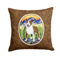 Bull Terrier Decorative Throw Pillow 14x14 Indoor Outdoor Accent Cushion, Fabric Cover with Insert for Sofa, Bed, Porch & Living Room