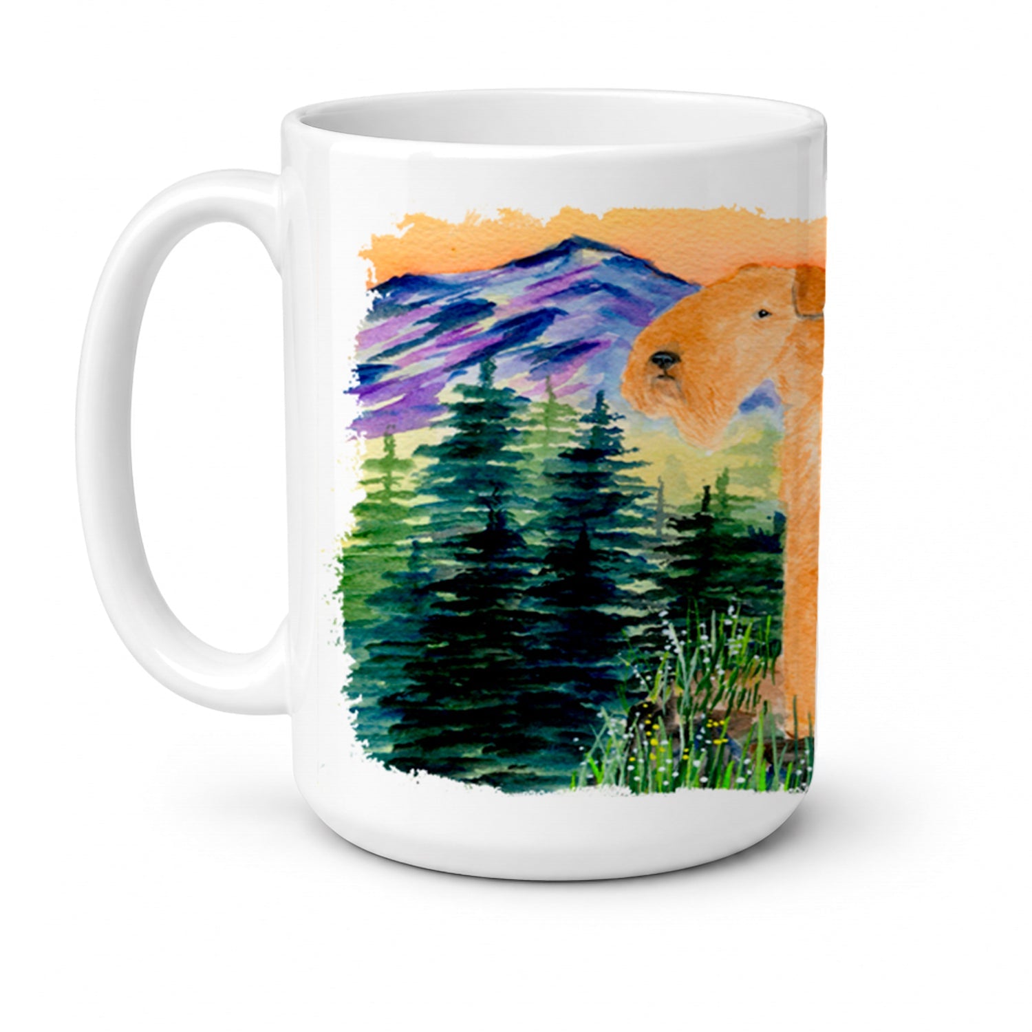 Lakeland Terrier Ceramic Coffee Mug 15 oz Decorative Large C Handle Mug Cup for Tea, Cocoa Hot Chocolate