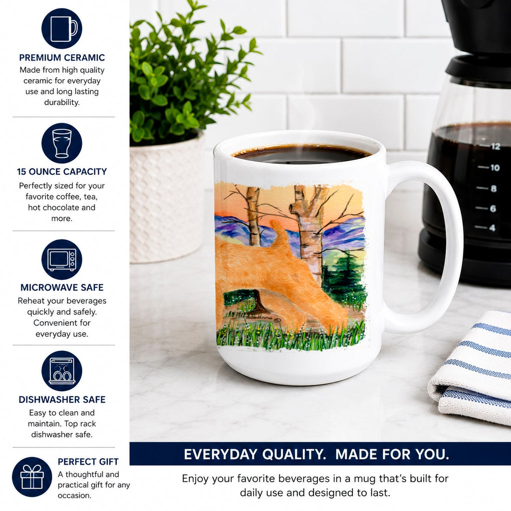 Lakeland Terrier Ceramic Coffee Mug 15 oz Decorative Large C Handle Mug Cup for Tea, Cocoa Hot Chocolate