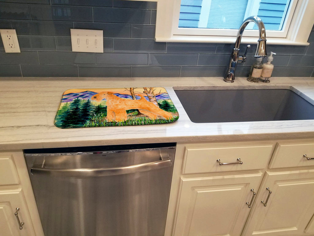 Lakeland Terrier Dish Drying Mat Absorbent Dish Drying Mat Pad for Kitchen Counter Dish Drainer Mat for Countertop, 14 x 21", Multicolor