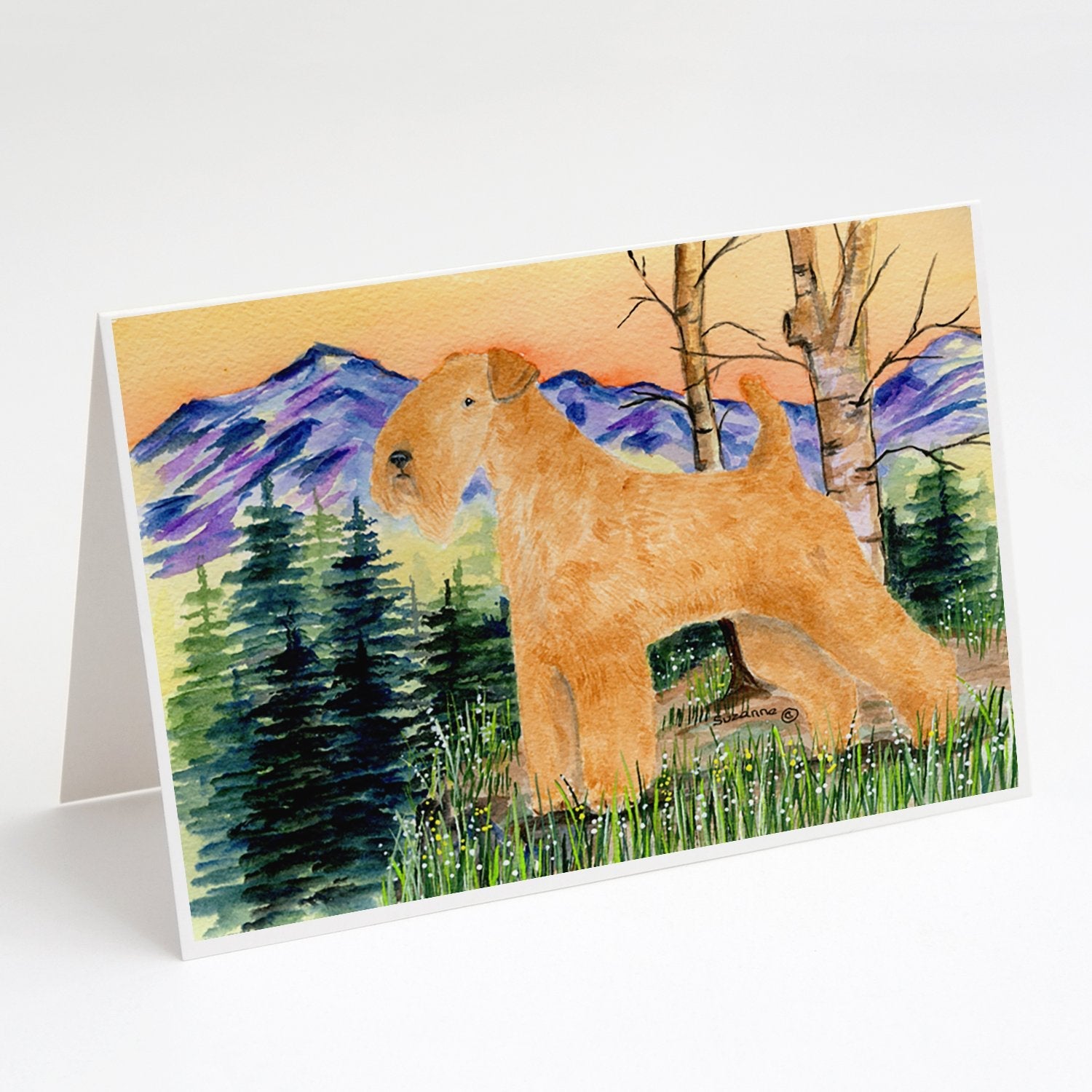 Lakeland Terrier Greeting Cards Pack of 8 Blank Cards with Envelopes Whimsical A7 Size 5x7