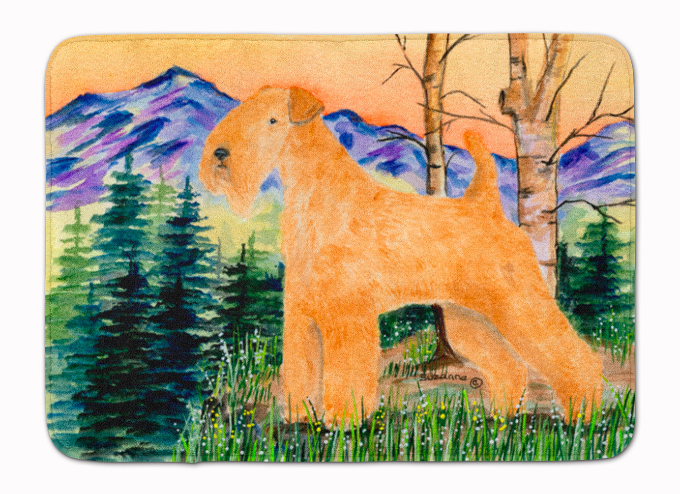 Lakeland Terrier Memory Foam Kitchen Mat Machine Washable Anti-Fatigue Cushion Comfort Bath or Kitchen Rug
