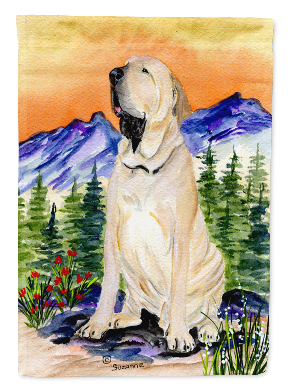 Brazilian Mastiff  / Fila Brasileiro House Flag 28x40 Porch Sleeve Pole Decorative Outside Yard Banner Artwork Wall Hanging, Polyester