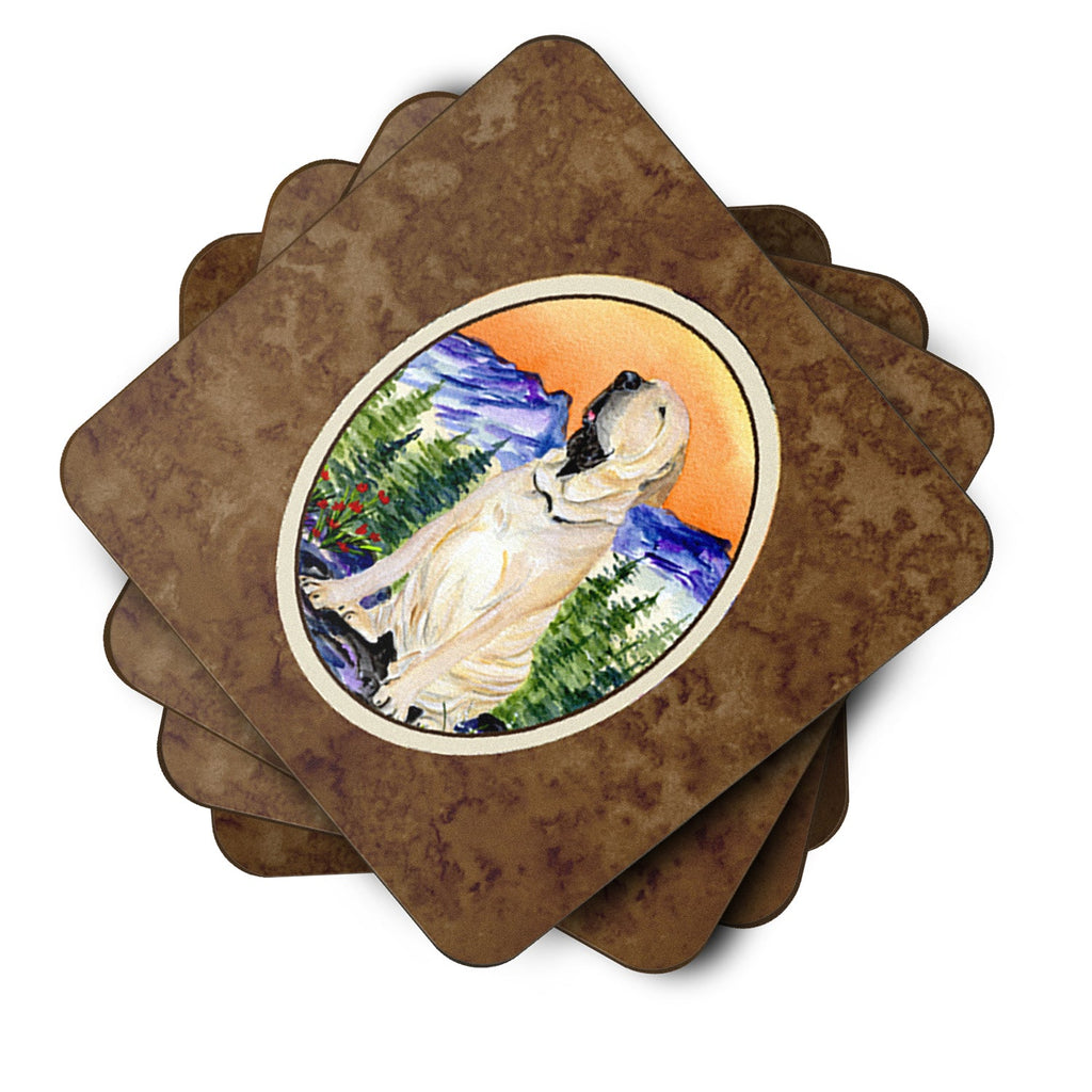 Brazilian Mastiff  / Fila Brasileiro Foam Coasters Set of 4 Cup Coasters for Indoor Outdoor, Tabletop Protection, Anti Slip, Mouse pad Material