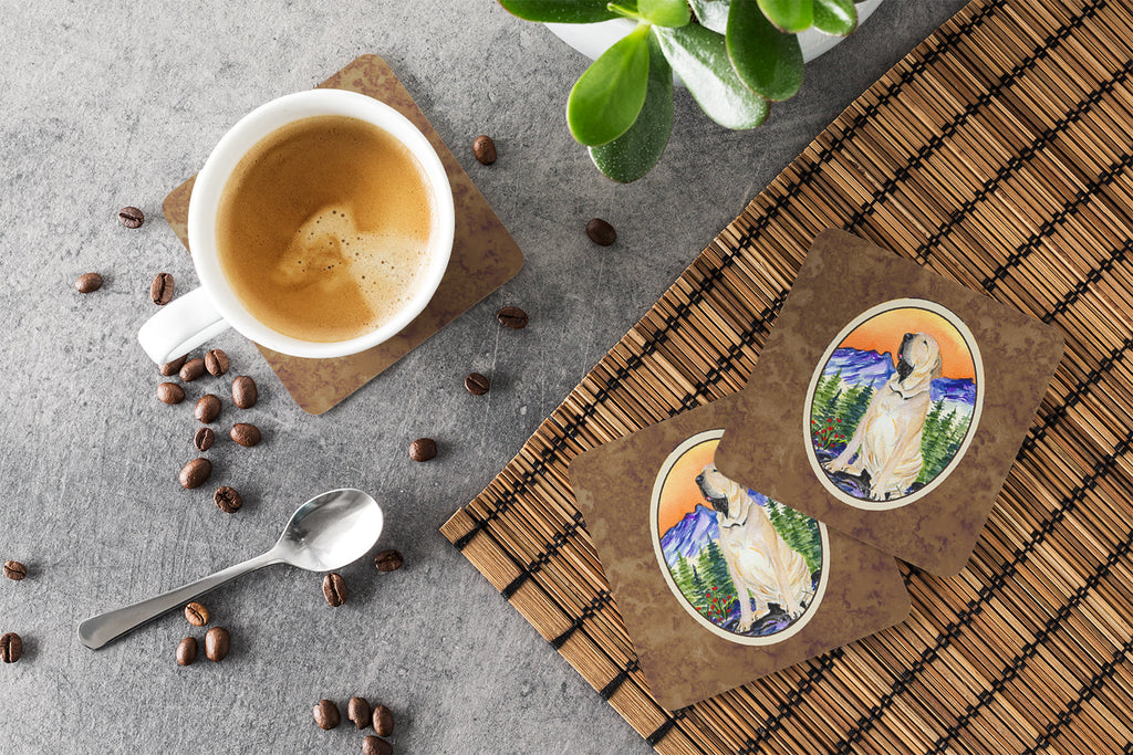 Brazilian Mastiff  / Fila Brasileiro Foam Coasters Set of 4 Cup Coasters for Indoor Outdoor, Tabletop Protection, Anti Slip, Mouse pad Material