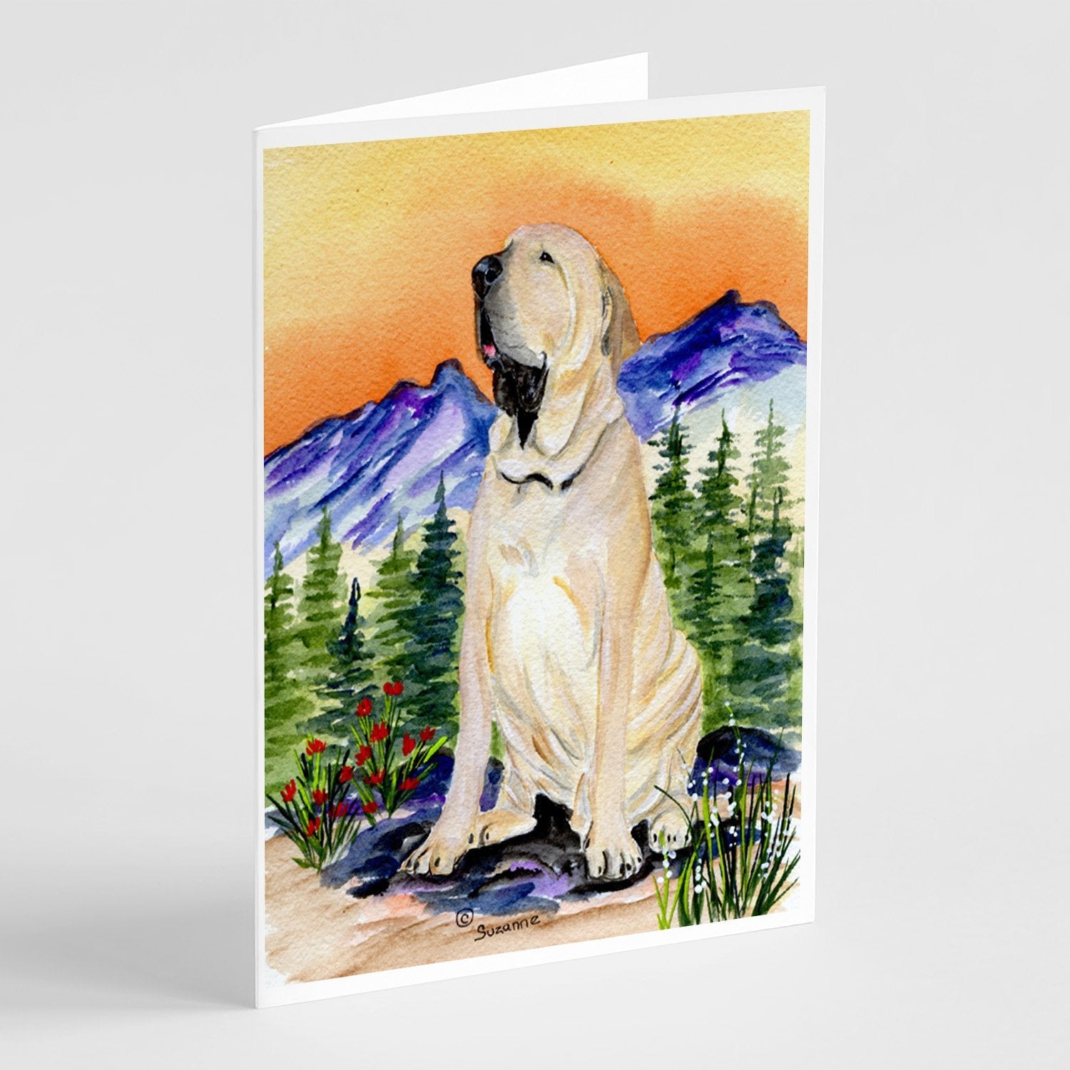 Brazilian Mastiff  / Fila Brasileiro Greeting Cards Pack of 8 Blank Cards with Envelopes Whimsical A7 Size 5x7