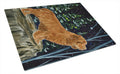 Sussex Spaniel Cutting Board Tempered Glass Kitchen Cutting Surface, Heat Resistant Chopping, Non-Slip Feet, Food Prep & Serving