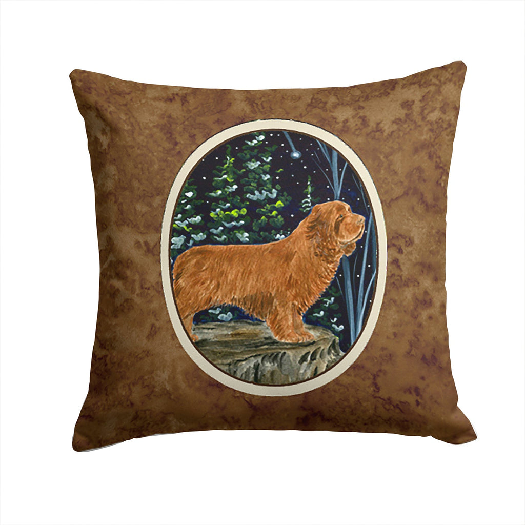 Sussex Spaniel Decorative Throw Pillow 14x14 Indoor Outdoor Accent Cushion, Fabric Cover with Insert for Sofa, Bed, Porch & Living Room